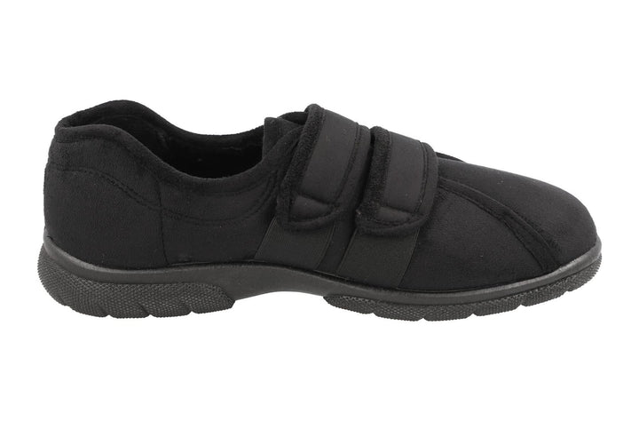 Mens Wide Fit DB Joseph Slippers in Black - Image 1