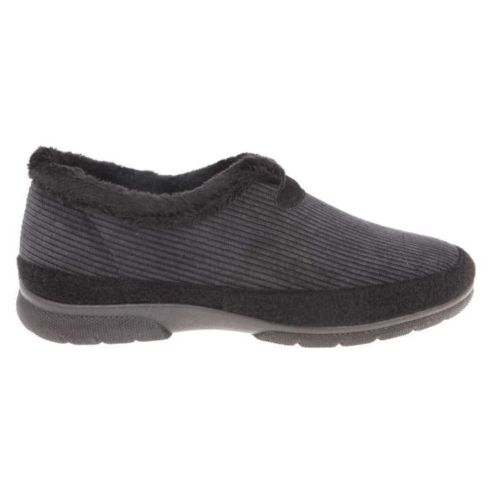 Men's Wide Fit DB Kelvin Slippers in Black Textile - Image 2
