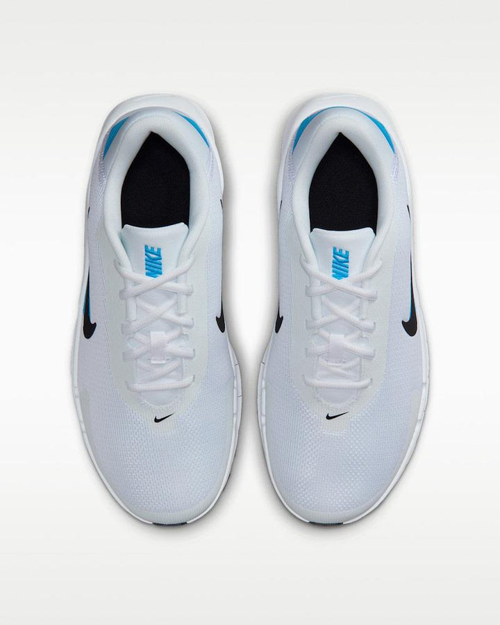 Men's Wide Fit Nike Flex HV9977-101 Running Trainers in White/Black Blue - Image 1