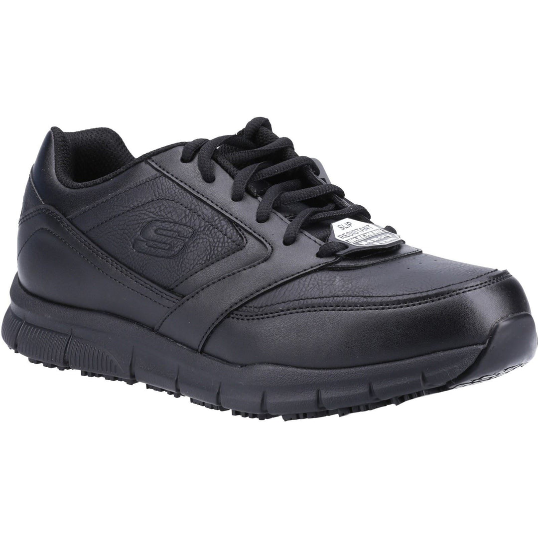 Men's Wide Fit Skechers 77156EC Nampa Occupational Trainers - Black in Black - Image 3