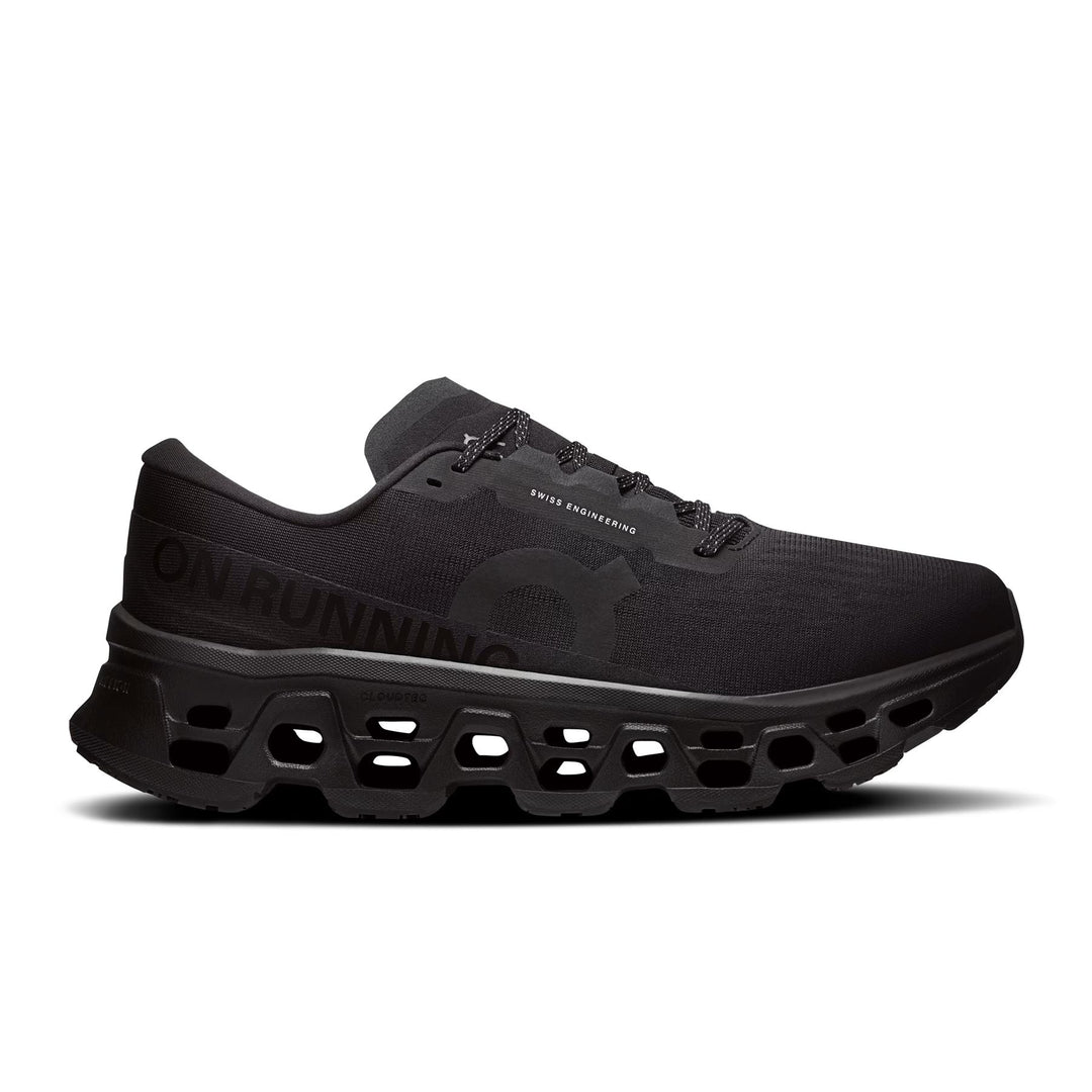 Mens Wide Fit On Cloudmonster 3 Trainers - Black in Black - Image 2