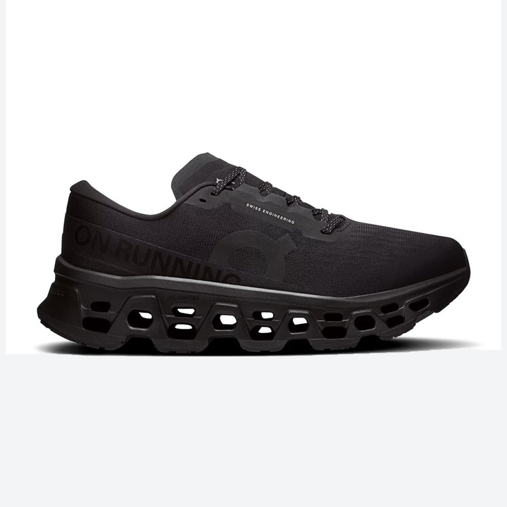 Mens Wide Fit On Cloudmonster 3 Trainers - Black in Black - Image 1