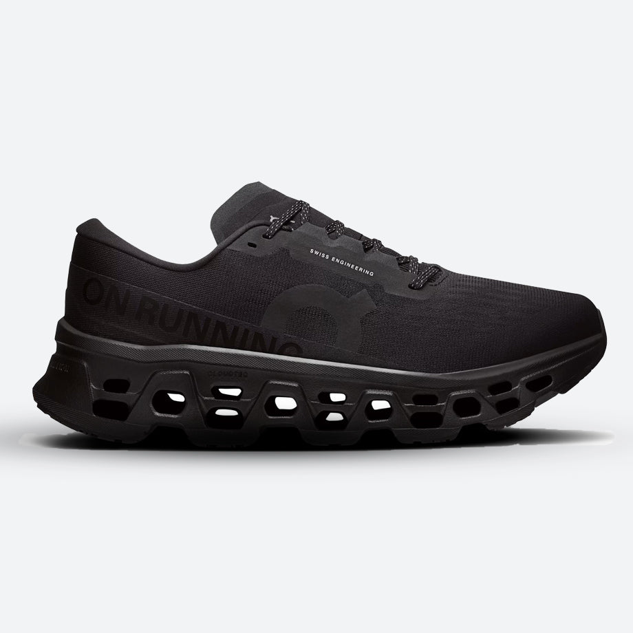 Mens Wide Fit On Cloudmonster 3 Trainers - Black in Black - Image 1