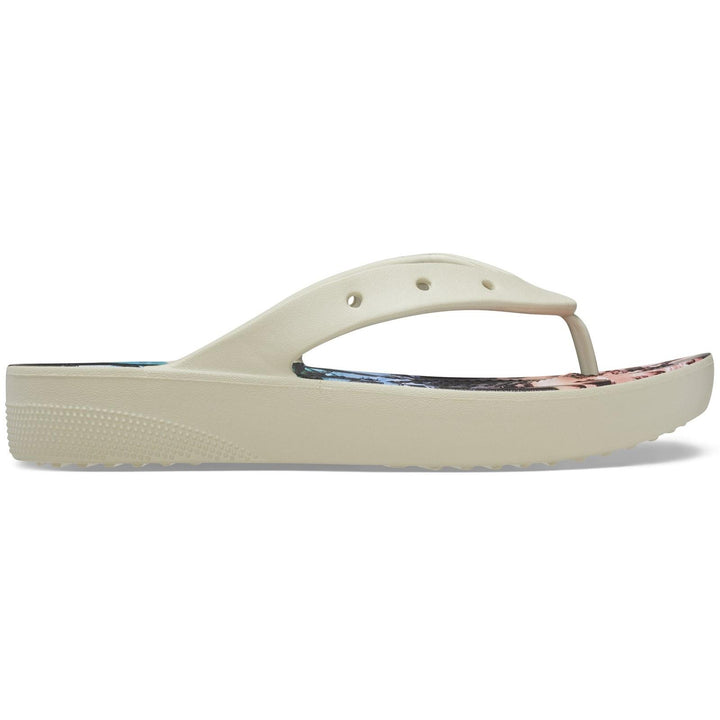 Women's Crocs 208770 Nostalgia Platform Flip Flop in Bone/Multi - Image 1