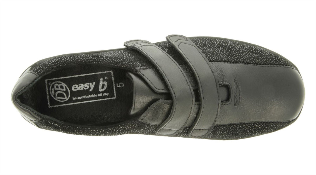 Womens Wide Fit DB Europe Shoes in Black - Image 10