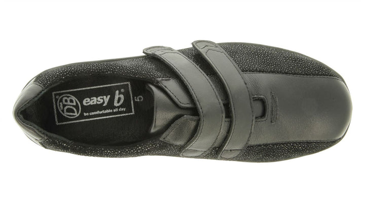 Womens Wide Fit DB Europe Shoes in Black - Image 1