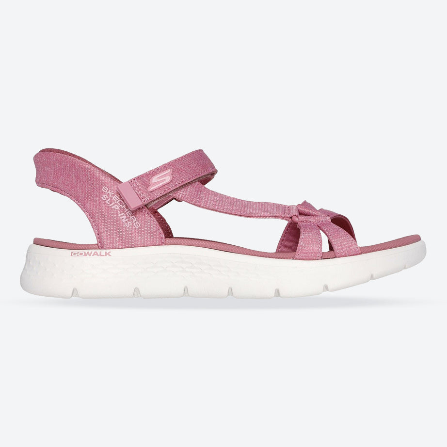 Women's Wide Fit Skechers 141481 Slip-ins Go Walk Flex Illuminate Sandals in Mauve - Image 1
