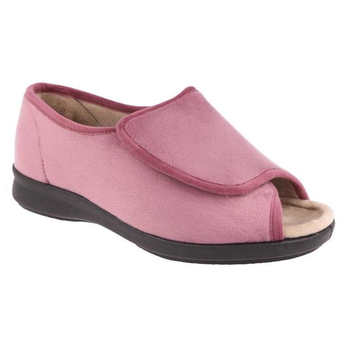 Women's Wide Fit DB Jolene Slippers in Sky Blue Textile - Image 8