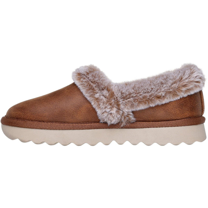 Women's Wide Fit Skechers 169027 Cozy Up Slippers in Black - Image 1