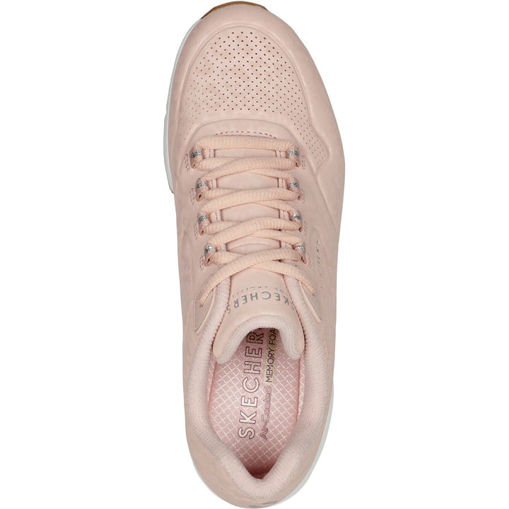 Women's Wide Fit Skechers 155642 Uno 2 In Kat Neato Trainers - Blush in Blush - Image 1