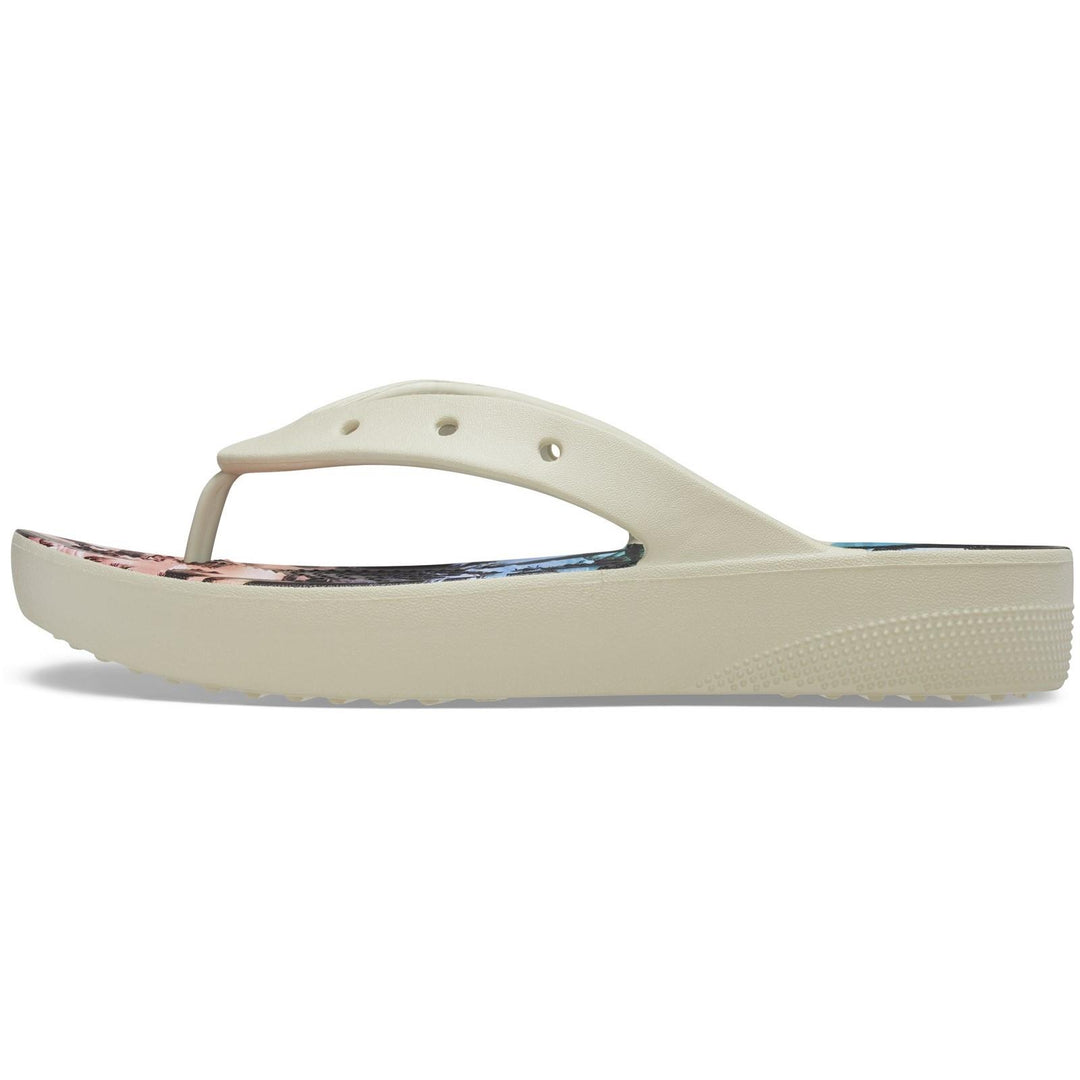 Women's Crocs 208770 Nostalgia Platform Flip Flop in Bone/Multi - Image 4