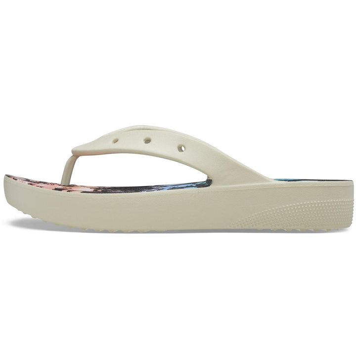 Women's Crocs 208770 Nostalgia Platform Flip Flop in Bone/Multi - Image 1