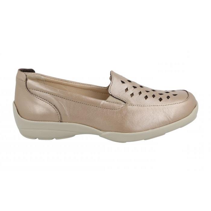 Women's Wide Fit DB Horseshoe Shoes in Blue Leather - Image 6