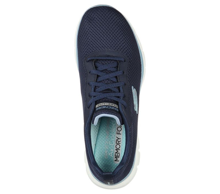 Womens Wide Fit Skechers Flex Appeal 4.0 - 149303 Walking Trainers - Navy Blue in Navy Blue - Image 1