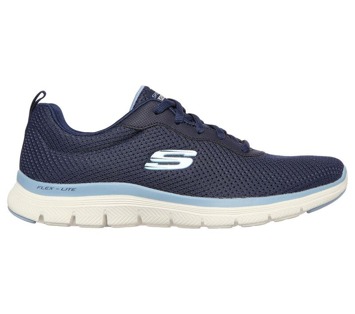 Womens Wide Fit Skechers Flex Appeal 4.0 - 149303 Walking Trainers - Navy Blue in Navy Blue - Image 1
