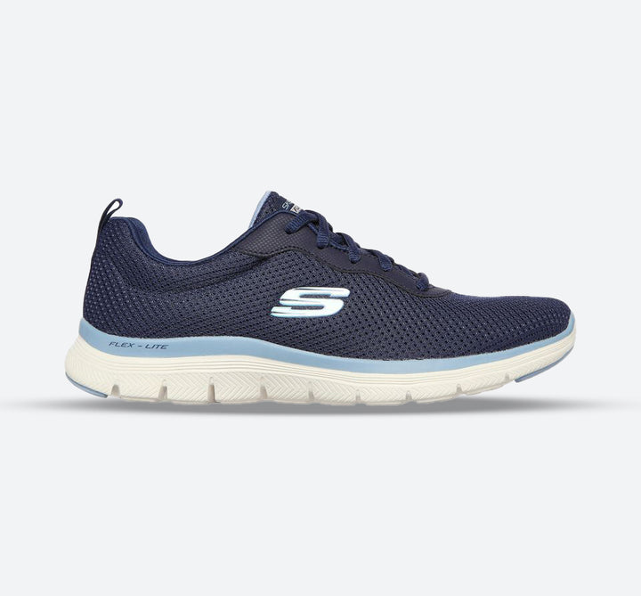 Womens Wide Fit Skechers Flex Appeal 4.0 - 149303 Walking Trainers - Navy Blue in Navy Blue - Image 1