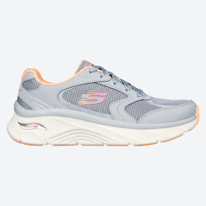 Women's Wide Fit Skechers 149686 Relaxed Fit Arch Fit D'lux Trainers in Navy/Blue - Image 1