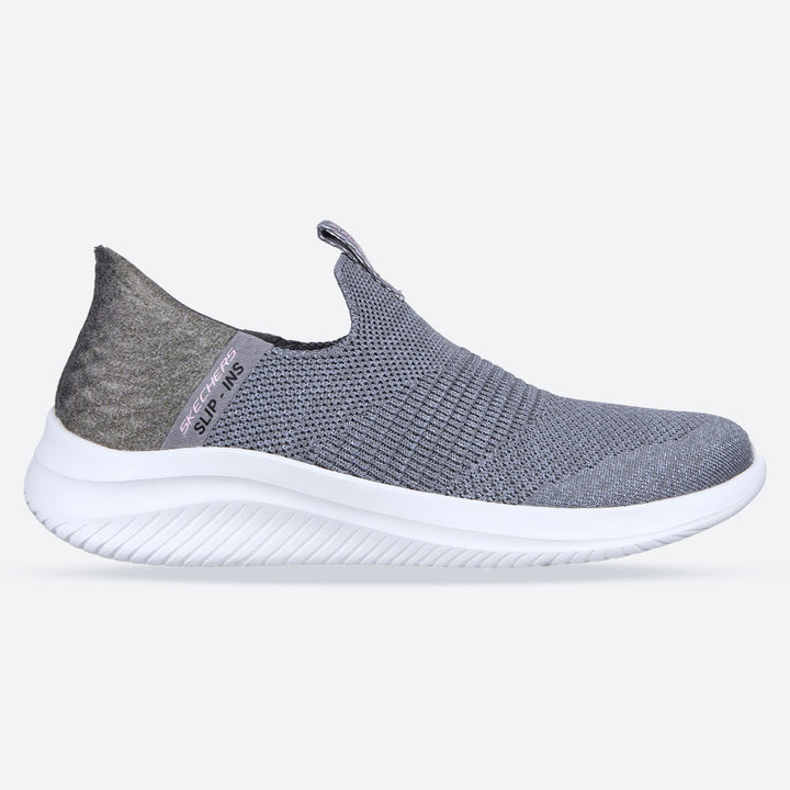 Women's Wide Fit Skechers 149708 Slip-ins Ultra Flex 3.0 Cozy Streak Trainers - Grey in Grey - Image 1
