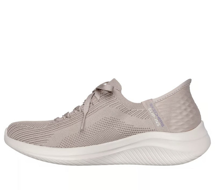 Women's Wide Fit Skechers 149710 Slip-ins Ultra Flex 3.0 Brilliant Trainers - Taupe in Taupe - Image 1