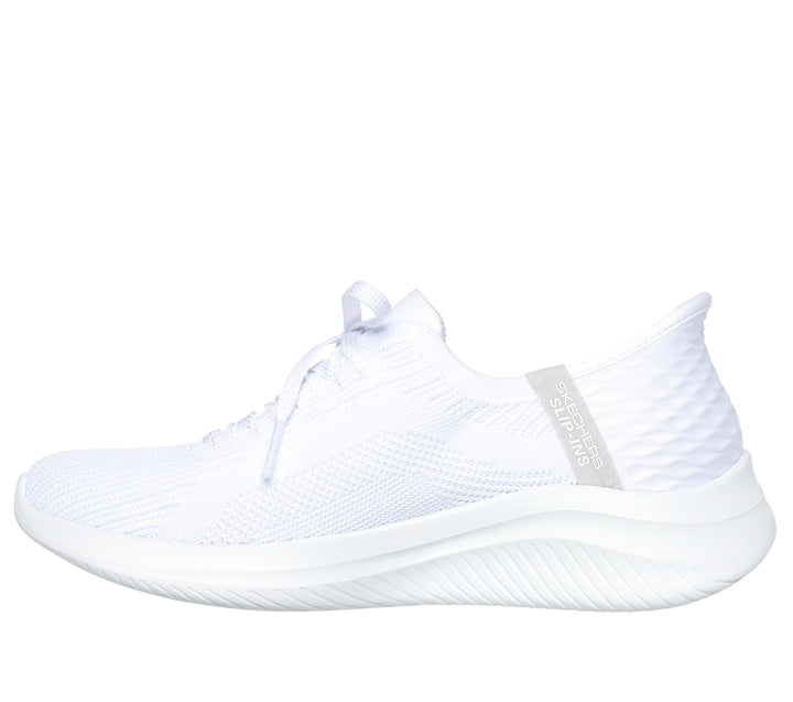 Women's Wide Fit Skechers 149710W Slip-ins Ultra Flex 3.0 Brilliant Trainers - White in White - Image 1