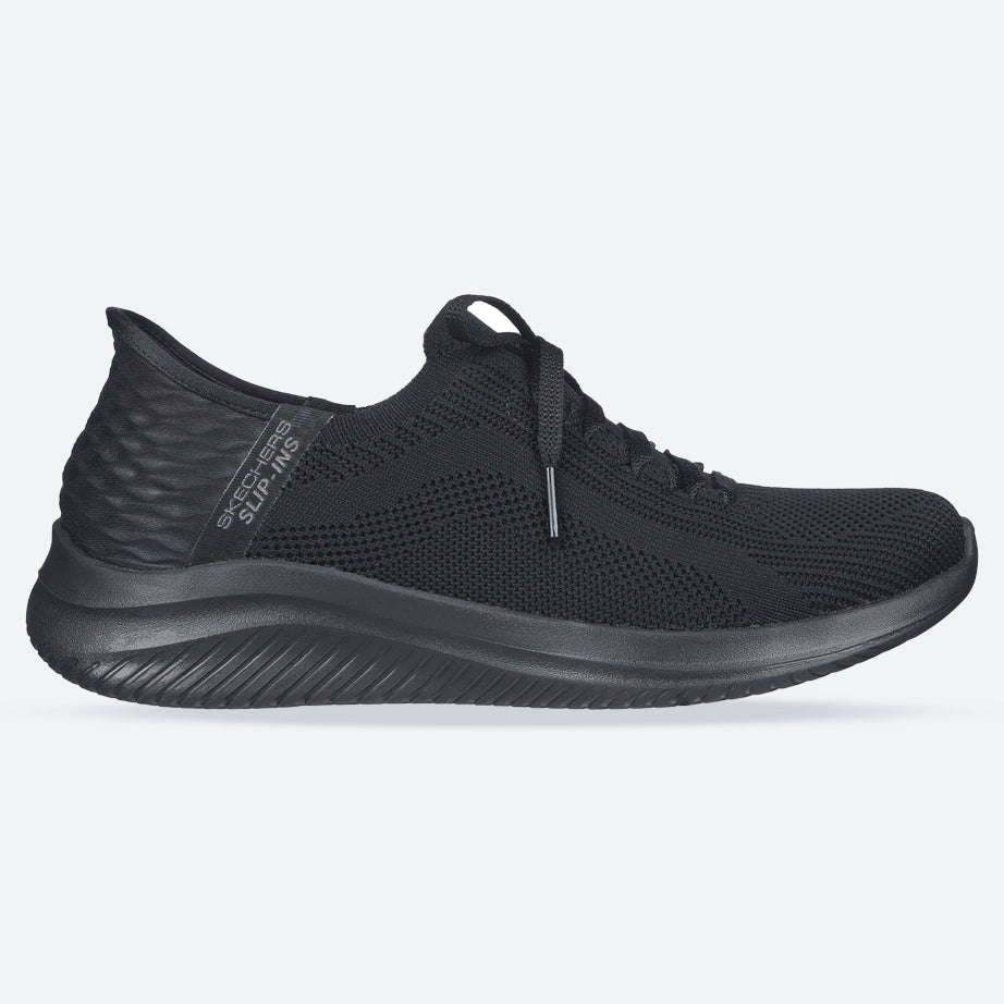 Women's Wide Fit Skechers Slip-ins 149710 Ultra Flex 3.0 Brilliant Path Trainers in Black - Image 1
