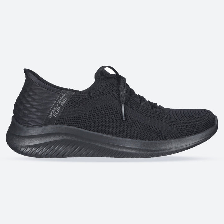 Women's Wide Fit Skechers Slip-ins 149710 Ultra Flex 3.0 Brilliant Path Trainers in Black - Image 1