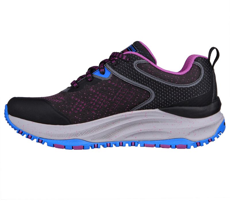 Women's Wide Fit Skechers Relaxed Fit 149842 D'lux Trail Round Trip Walking Trainers in Grey/Pink - Image 10