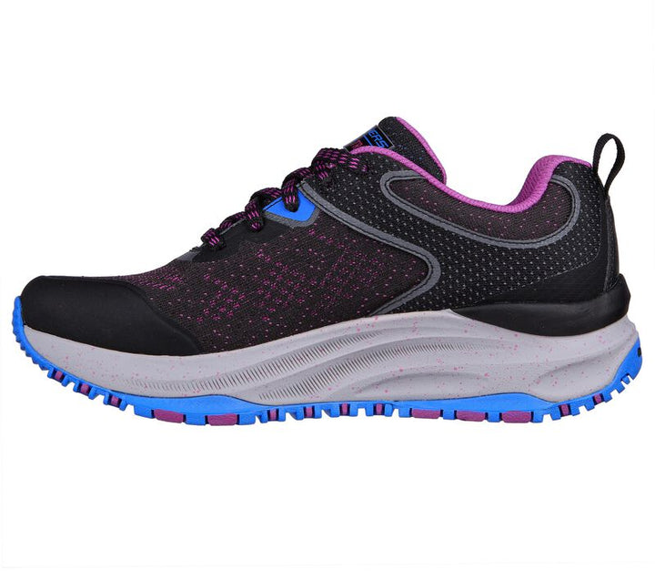 Women's Wide Fit Skechers Relaxed Fit 149842 D'lux Trail Round Trip Walking Trainers in Grey/Pink - Image 1
