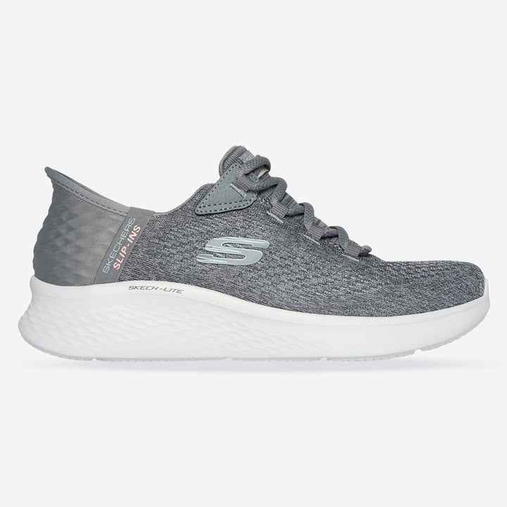 Women's Wide Fit Skechers 150012 Slip-ins Skech Lite Pro Natural Trainers in Grey/Multi - Image 1