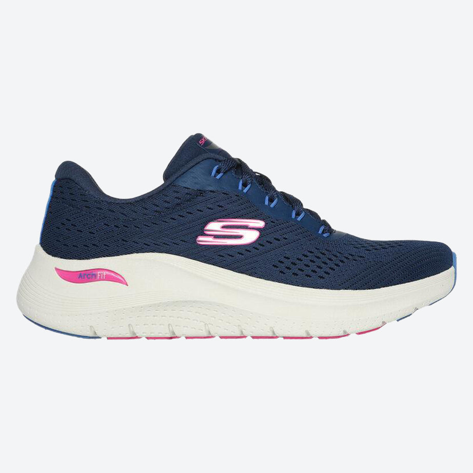 Women's Wide Fit Skechers 150051 Arch Fit 2.0 Big League Trainers in Black - Image 7