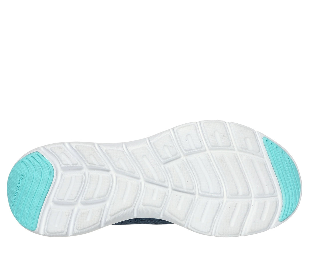 Women's Wide Fit Skechers 150201W Flex Appeal 5.0 New Path Trainers in Navy/Blue - Image 12