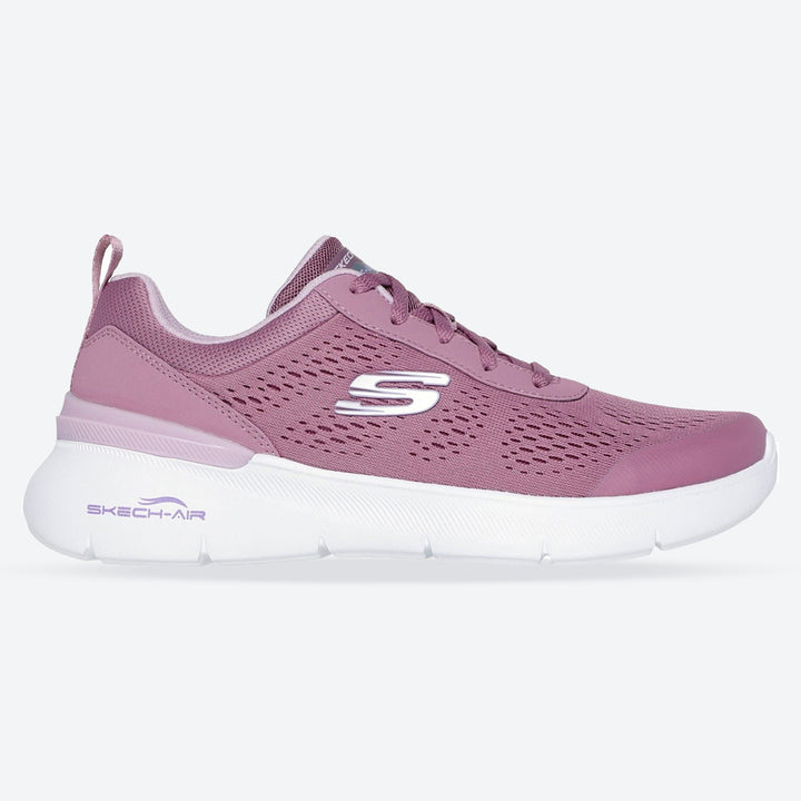 Women's Wide Fit Skechers 150370 Skech-air Dynamight 2.0 New Heights Trainers in Mauve - Image 1