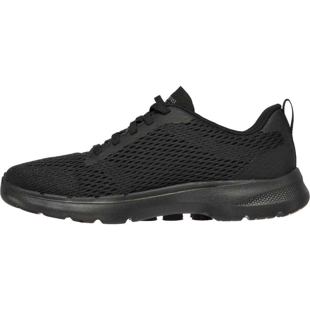 Women's Wide Fit Skechers 124512 Go Walk 6 Bold Vision Trainers in Black - Image 4