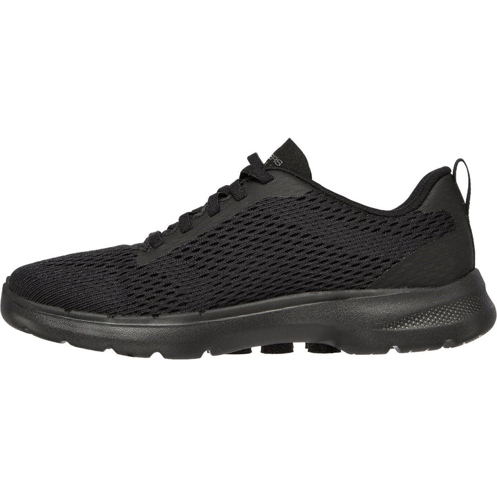 Women's Wide Fit Skechers 124512 Go Walk 6 Bold Vision Trainers in Black - Image 1