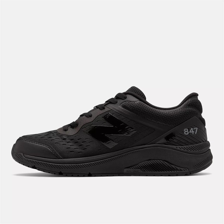Men's Wide Fit New Balance MW847CB4 Rollbar Stability Walking Trainers in Black - Image 1