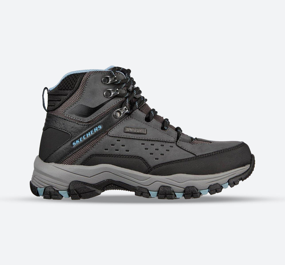 Women's Wide Fit Skechers 158257 Selmen Hiking Waterproof Outdoor Boots - Charcoal/Grey in Charcoal/Grey - Image 1