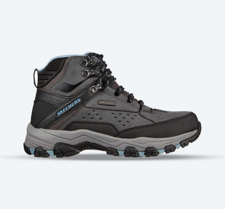 Women's Wide Fit Skechers 158257 Selmen Hiking Waterproof Outdoor Boots - Charcoal/Grey in Charcoal/Grey - Image 1