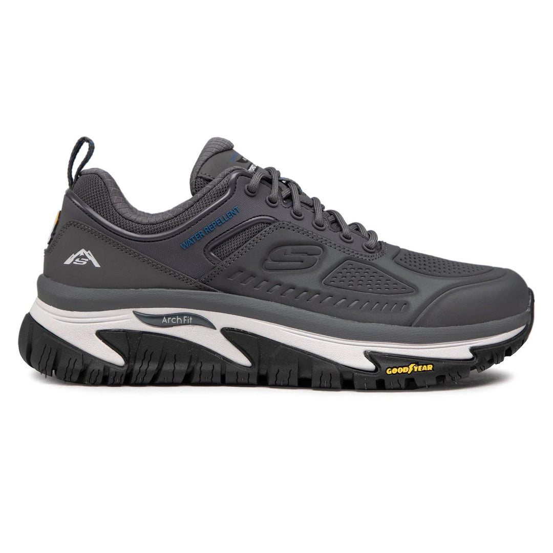 Men's Wide Fit Skechers Arch Fit 237333 Road Walker Recon Good Year Trainers in Charcoal - Image 2