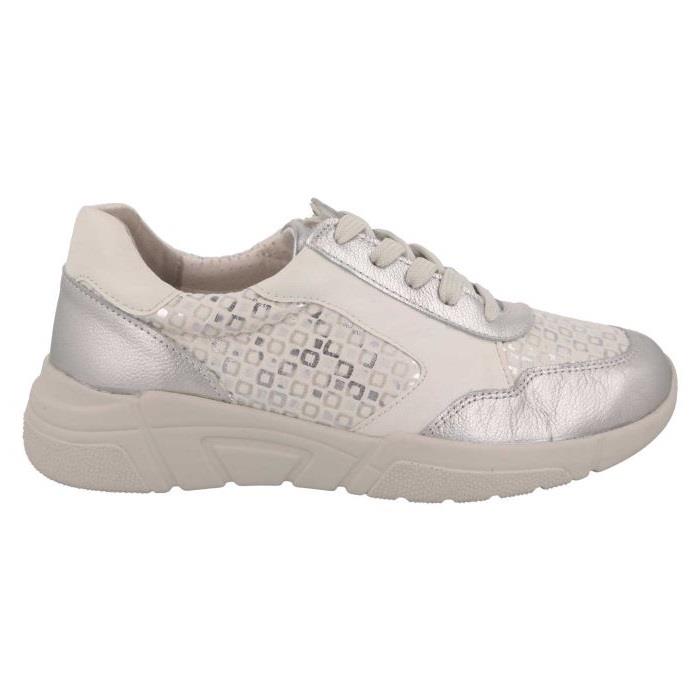 Women's Wide Fit DB Lauren Trainers in Navy / Silver / Leather / Multi - Image 1