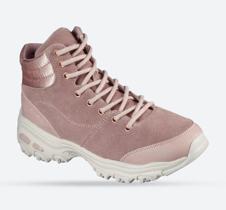 Women's Wide Fit Skechers 167264 D'lites Boots in Blush Pink - Image 1