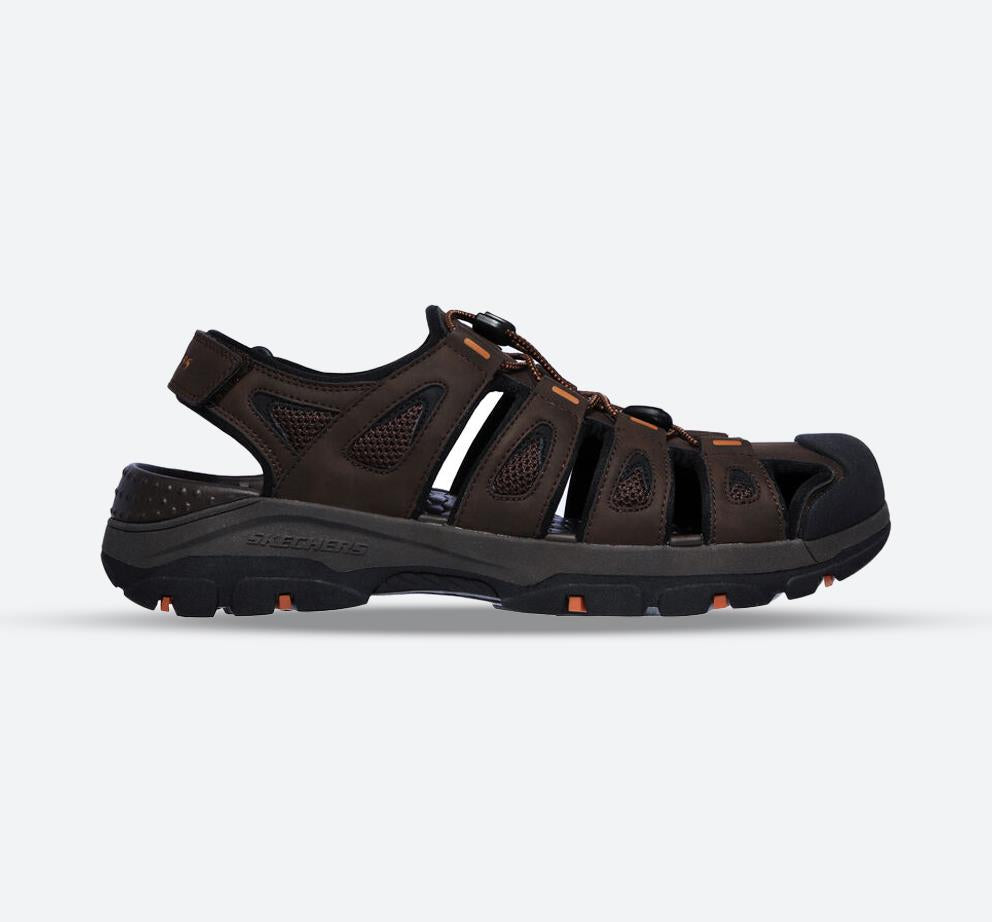 Men's Wide Fit Skechers 204111 Relaxed Fit Tresmen - Outseen Sandals in Chocolate - Image 1