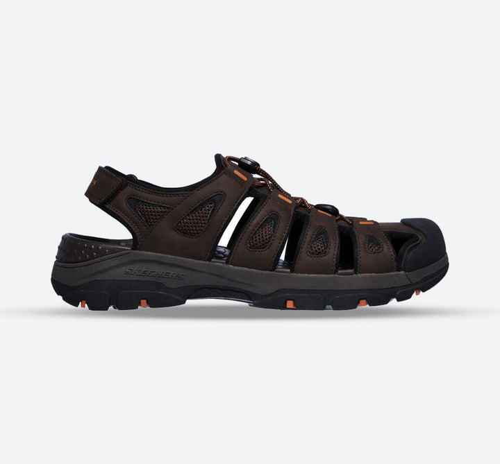 Men's Wide Fit Skechers 204111 Relaxed Fit Tresmen - Outseen Sandals in Chocolate - Image 1