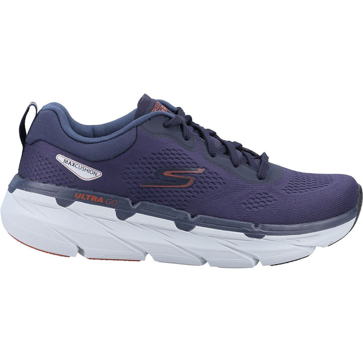 Men's Wide Fit Skechers 220068 Max Cushioning Premier Perspective Trainers in Navy/Orange - Image 1