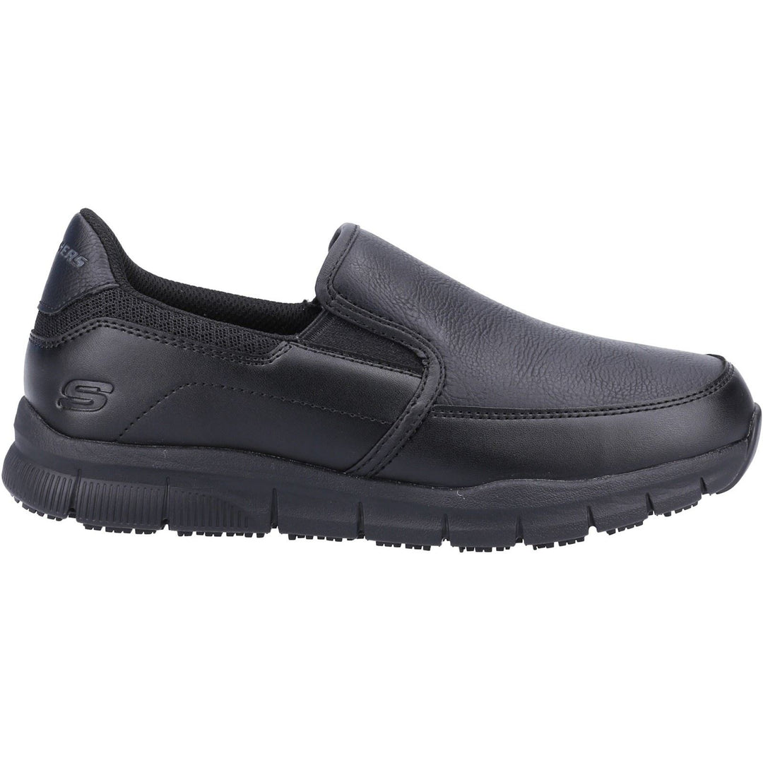 Women's Wide Fit Skechers 77236EC Nampa Annod Occupational Trainers in Black - Image 2