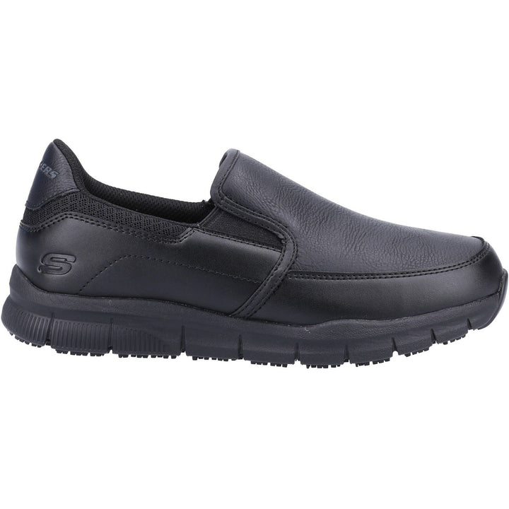 Women's Wide Fit Skechers 77236EC Nampa Annod Occupational Trainers in Black - Image 1