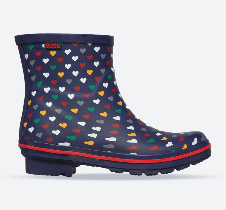 Women's Wide Fit Skechers 113378 Bobs Rain Check Love Splash Trainers in Navy/Multi - Image 1