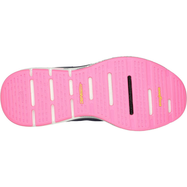 Women's Wide Fit Skechers 124933 Go Walk Workout Walker Trainers in Navy/Hot Pink - Image 1