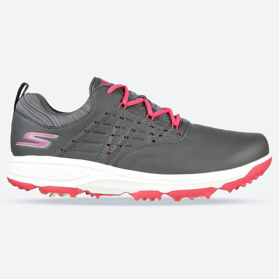 Women's Wide Fit Skechers 17001 Go Golf Pro V.2 Sports Trainers in Charcoal/Pink - Image 13