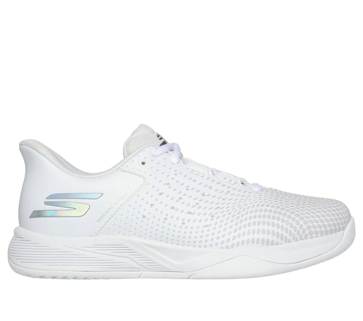 Womens Wide Fit Skechers 172101C Trainers in White/Navy Pink - Image 1