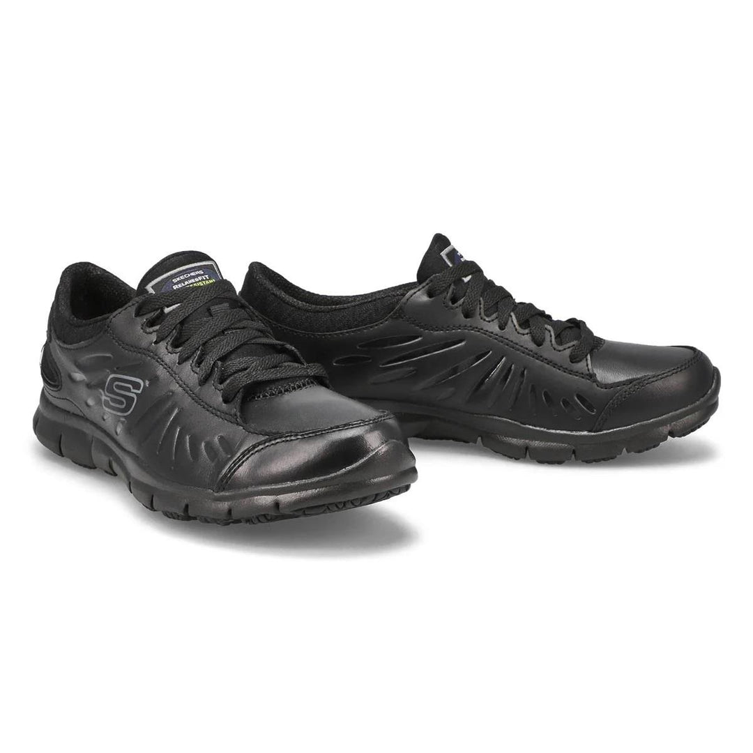 Women's Wide Fit Skechers 76551EC Eldred Occupational Trainers in Black - Image 5